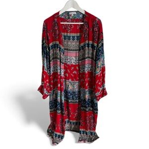 Patrons of Peace Floral Kimono Robe or Bathing Suit Cover Up